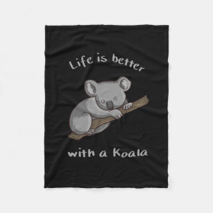 Cobertor De Velo A Vida É Melhor Com Koala