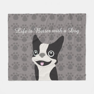 Cobertor De Velo A Vida é Melhor com um Cachorro