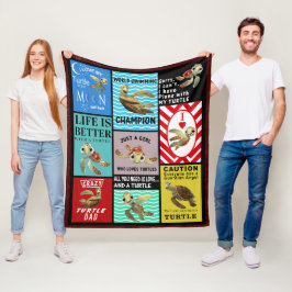 Cobertor De Velo A Vida É Melhor Com Uma Tartaruga