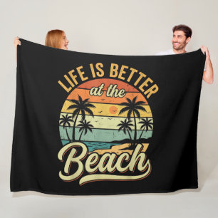 Cobertor De Velo A Vida é Melhor na Praia Férias de Verão Retrô
