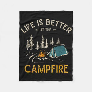 Cobertor De Velo A Vida É Melhor No Acampamento C Do Camp Engraçado