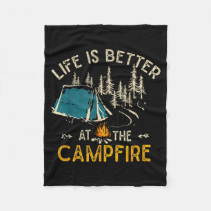 Cobertor De Velo A Vida É Melhor No Acampamento Divertido Camping