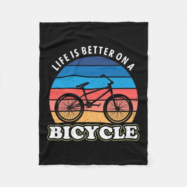 Cobertor De Velo A Vida É Melhor Num Bicicleto (Frente)