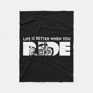 Cobertor De Velo A Vida É Melhor Quando Você Anda Biker Engraçado A