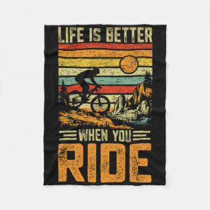 Cobertor De Velo A Vida É Melhor Quando Você Anda de Retro Mtb Dive