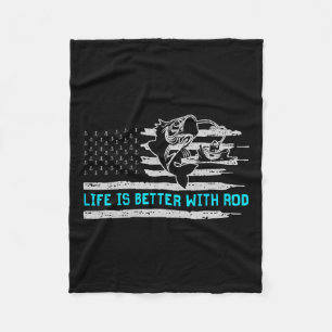 Cobertor De Velo A Vida Na Bandeira Dos Eua É Melhor Com O Rod