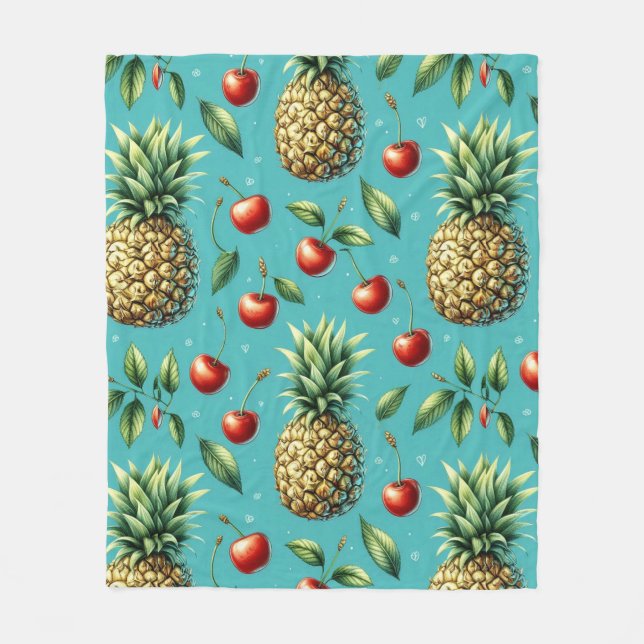 Cobertor De Velo Abacaxi Cherry Bliss (Frente)