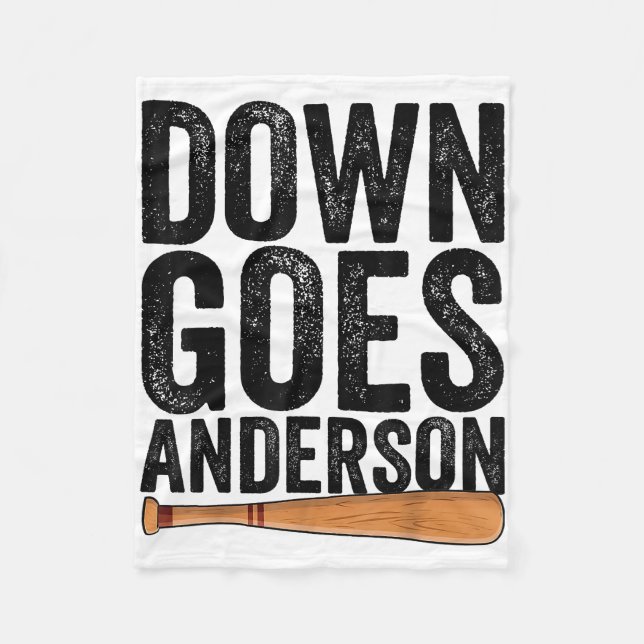 Cobertor De Velo ABAIXO VAI ANDERSON FUNNY BASEBALL presente ANDERS (Frente)