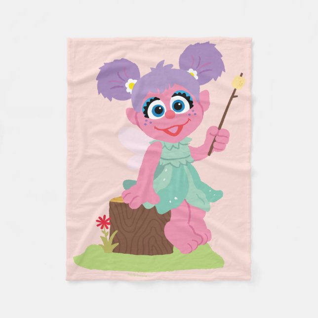 Cobertor De Velo Abby Cadabby Toasting Marshmallow (Frente)