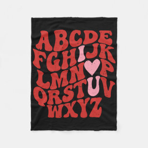 Cobertor De Velo Abc Alfabeto Eu Amo Você Professor De Inglês Dia D