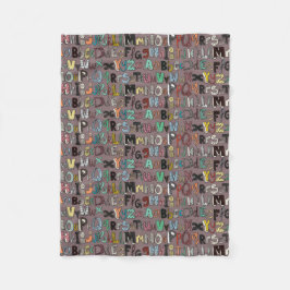 Cobertor De Velo ABC mocha multi