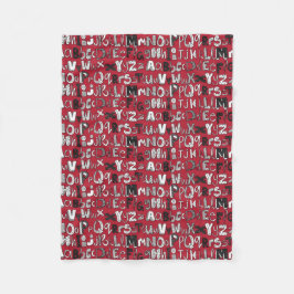 Cobertor De Velo ABC vermelho