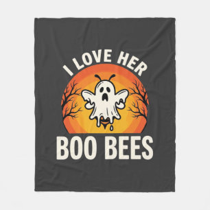 Cobertor De Velo Abejas de Boo Diseño Divertido de Abeja Fantasma d