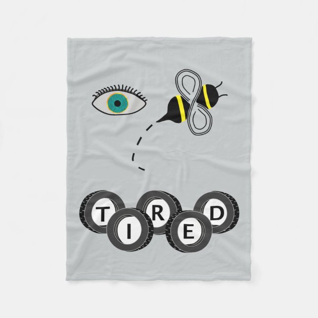 Cobertor De Velo Abelha do olho cansado (Frente)