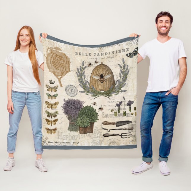 Cobertor De Velo Abelhas de fazenda francesa moderna (In Situ)