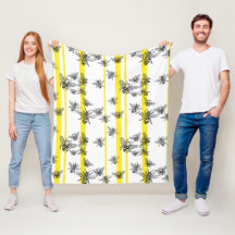 Abelhas de Mel! Fleece Blanket