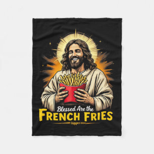 Cobertor De Velo Abençoados São As Fries Francesas Jesus Engraçado