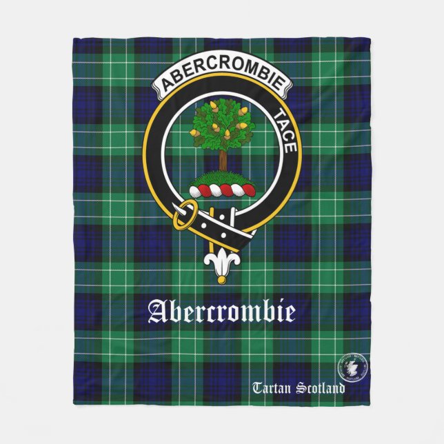 Cobertor De Velo Abercrombie Clan Tartan Scotland Fleece Blanket (Frente)
