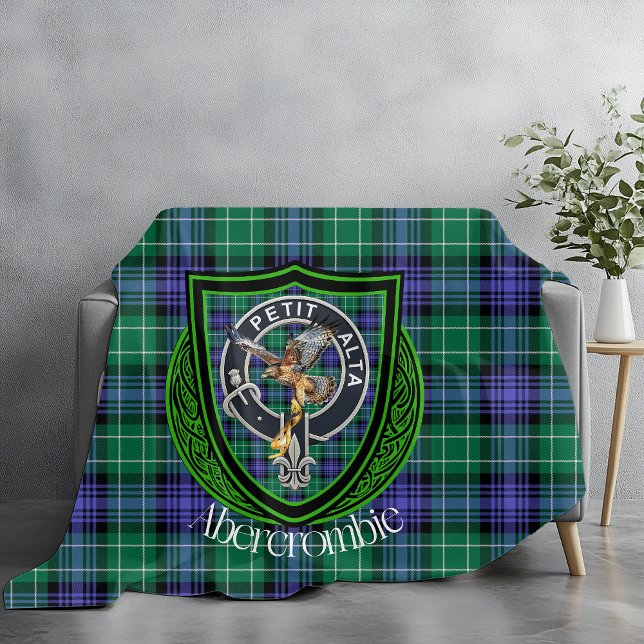 Cobertor De Velo Abercrombie Scottish Clan Tartan Crest (Criador carregado)