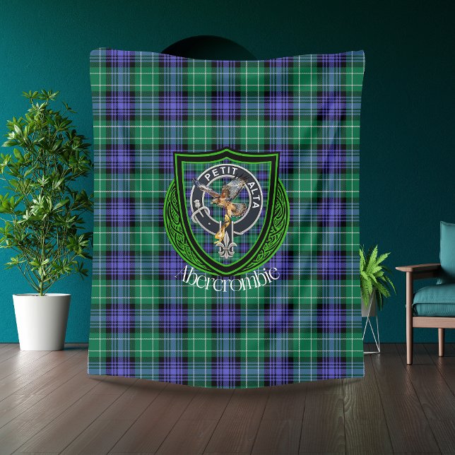 Cobertor De Velo Abercrombie Scottish Clan Tartan & Crest (Criador carregado)