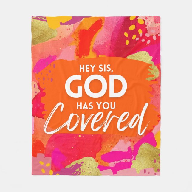 Cobertor De Velo Aberto de Abstrato Inspiração de Cotação Motivacio (Frente)