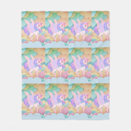 Cobertor De Velo Aberto para unicórnio feminino personalizável