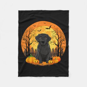 Cobertor De Velo Abóbora Com Fantasia Divertida de Halloween Preto
