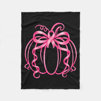 Cobertor De Velo Abóbora com Laço Coquete Fita Rosa Câncer de Mama