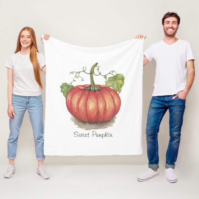 Cobertor De Velo Abóbora Cuja Vinha É Em Aquarela (In Situ)