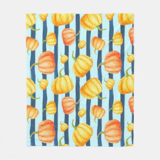 Cobertor De Velo Abóbora-de-laranja: decor listrado com cor-de-água