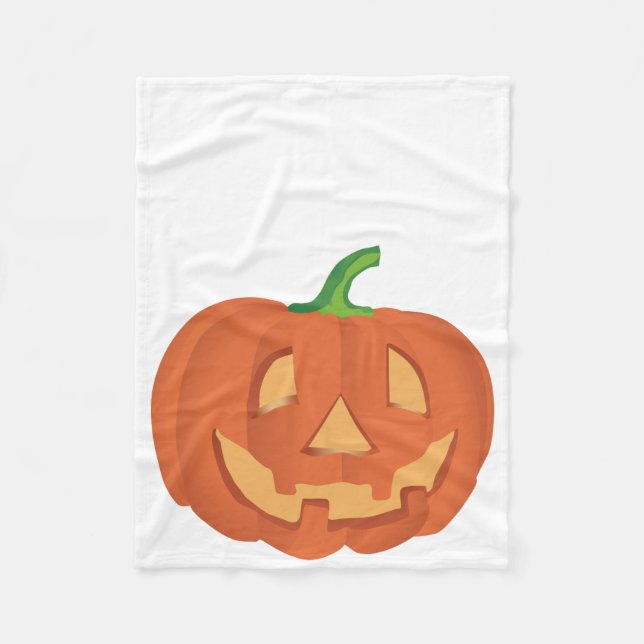 Cobertor De Velo Abóbora no Halloween 1 (Frente)