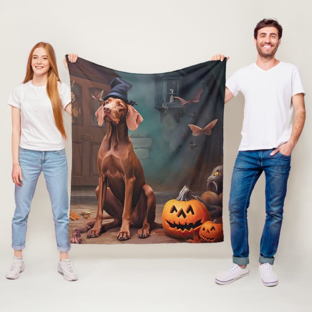 Cobertor De Velo Abóboras Vizsla de Halloween Assustadoras (In Situ)