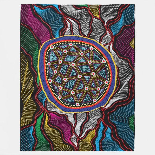 Cobertor De Velo Aboriginal Fleece Blanket (Frente)