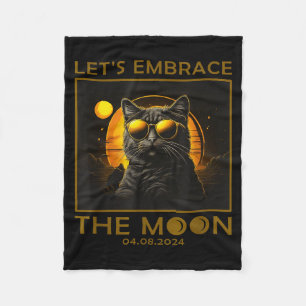 Cobertor De Velo Abraço de Eclipse Solar Total de Gato Fofo