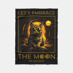Cobertor De Velo Abraço de Eclipse Solar Total de Gato Fofo