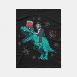 Cobertor De Velo Abraham Lincoln T Rex Dinosaur 4 De Julho América