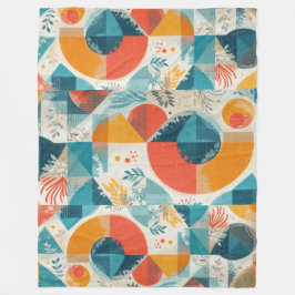 Cobertor De Velo Abstração Laranja Gráfica