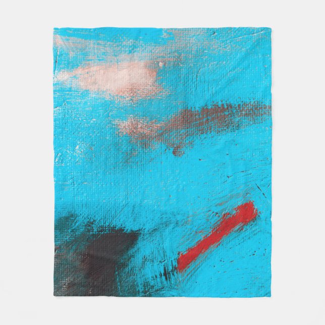 Cobertor De Velo Abstract Art Backgroundart,paint,fine,blue,canvas, (Frente)