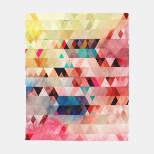 Cobertor De Velo Abstract bright colorful watercolor background wit