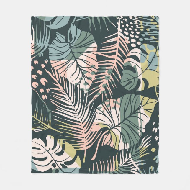 Cobertor De Velo Abstract creative seamless pattern with tropical p (Frente)