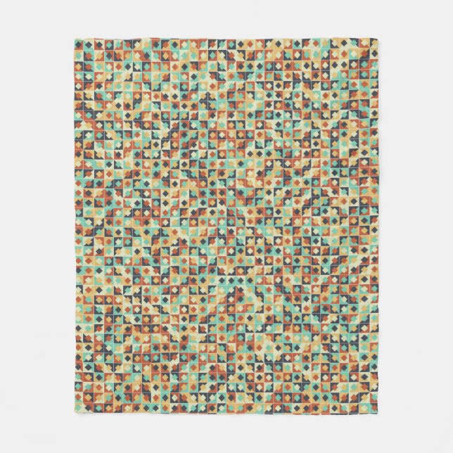 Cobertor De Velo Abstract Geometric Pattern generative computationa (Frente)