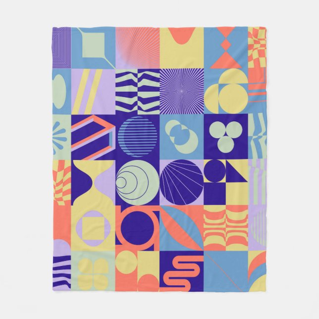 Cobertor De Velo Abstract geometric pattern made with simple shapes (Frente)