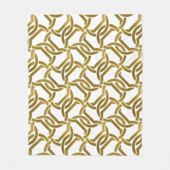 Cobertor De Velo Abstract repeatable background of golden twisted s (Frente)