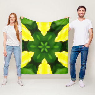 COBERTOR DE VELO ABSTRACT YELLOW AND GREEN DRAWING. SAMER BRASIL. 3