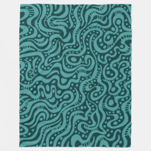 Cobertor De Velo Abstrato 041211 - Ocean Green on Dk Moss Green