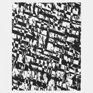 Cobertor De Velo Abstrato 190819 - 010 - Preto e Branco