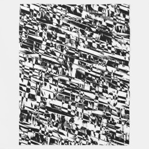 Cobertor De Velo Abstrato 190819 - 011 - Preto e Branco