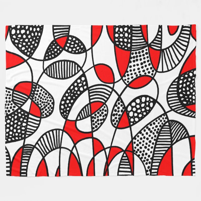 Cobertor De Velo Abstrato 211216 - Vermelho (Frente (Horizontal))