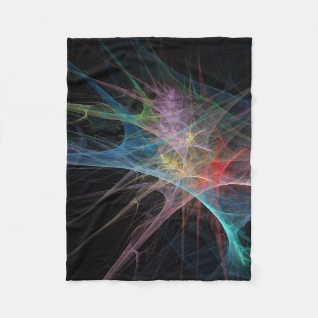 Cobertor De Velo Abstrato Art Rainbow Ice (Frente)