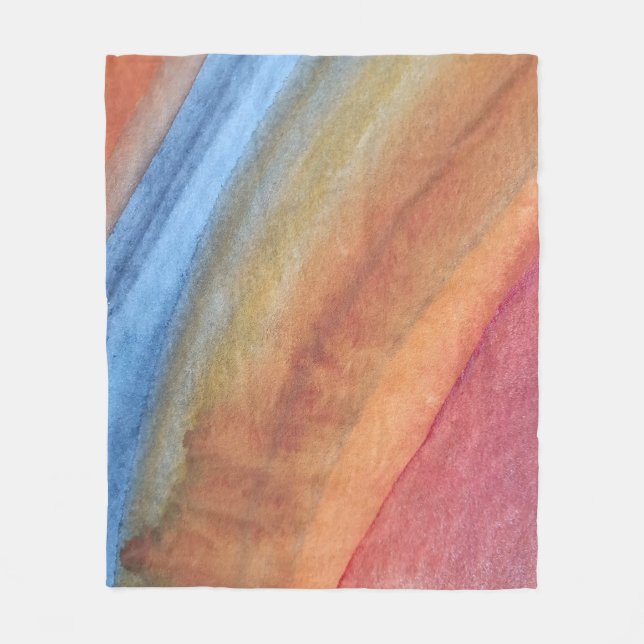 Cobertor De Velo Abstrato azul-marrom-marrom-escuro-elegante (Frente)